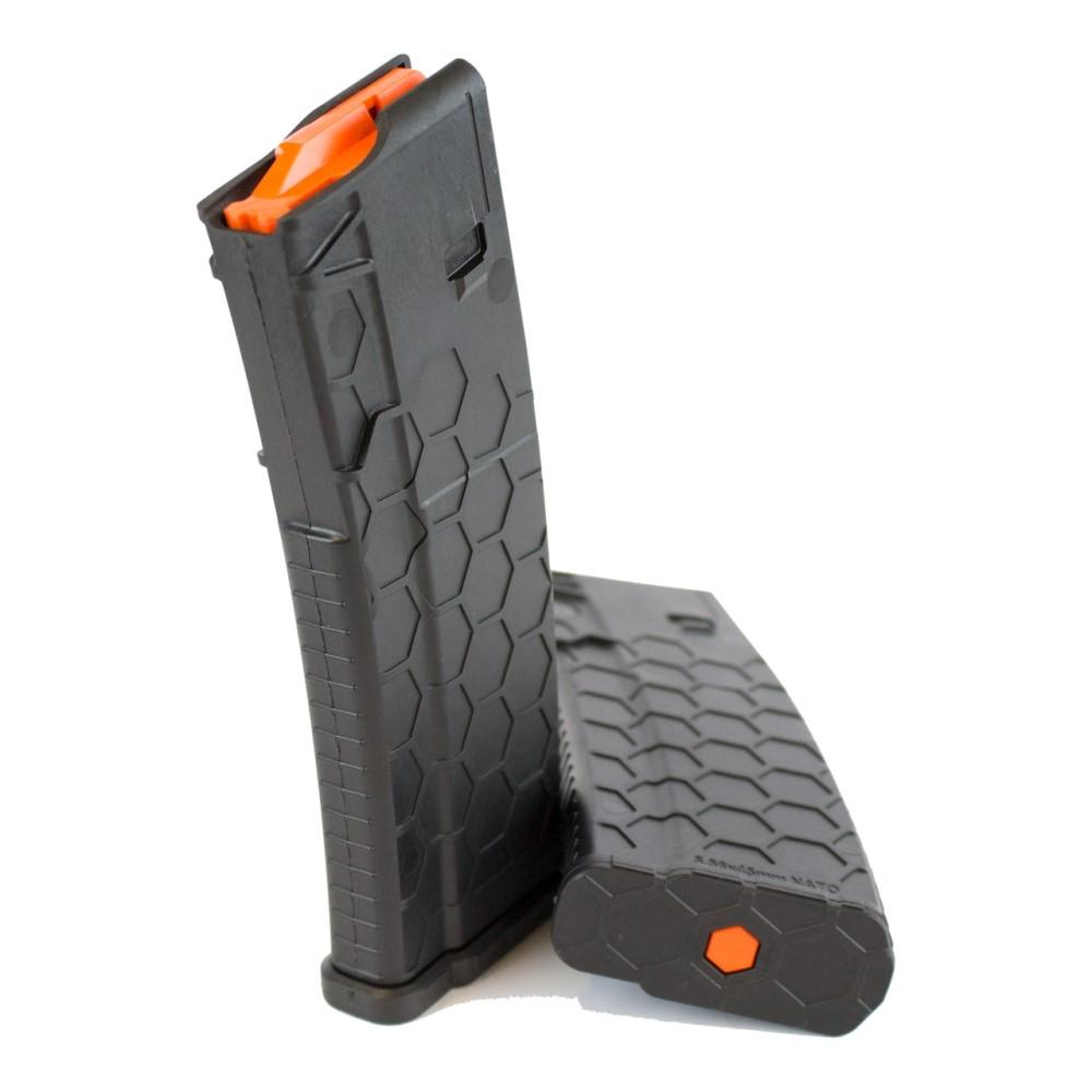 Sentry Hexmag Series 2 AR-15/M4/M16 Rifle Magazine Black with Orange Follower