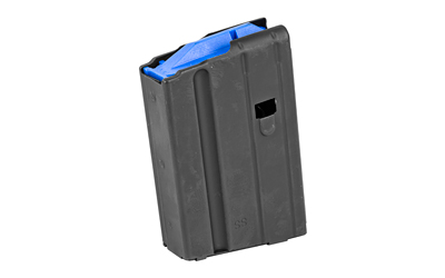 Asc AR-15 Stainless Steel Magazine 6.5 Grendel Black with Blue Follower 5/rd