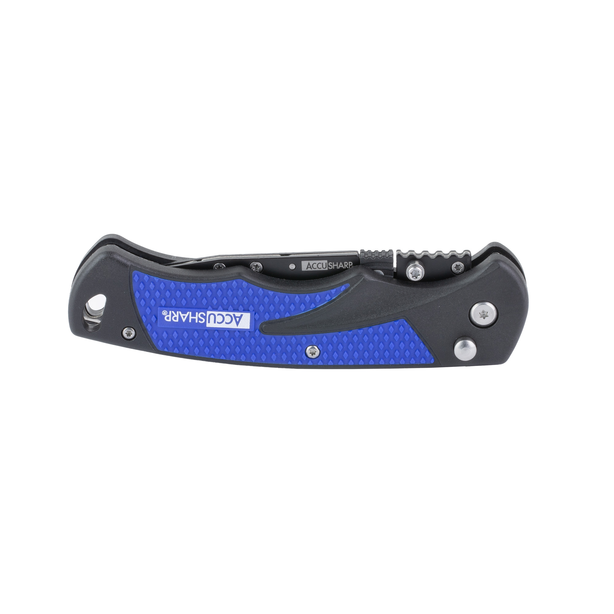 AccuSharp 3.5" RAZOR KNIFE Blue/Black Folding Knife AccuSharp 3.5" RAZOR KNIFE Blue/Black Folding Knife