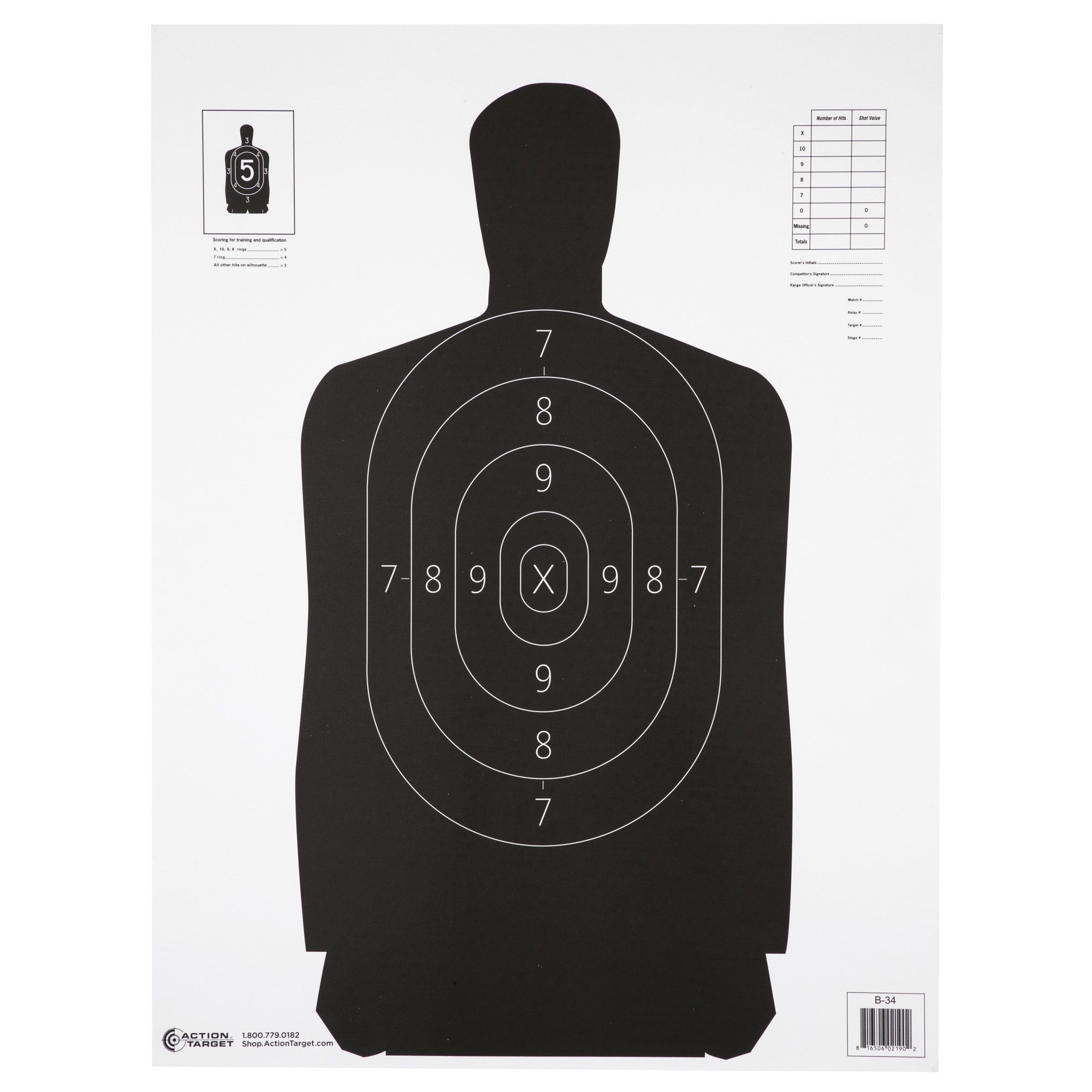 Action Target Action TGT B34 Black 100PK Target