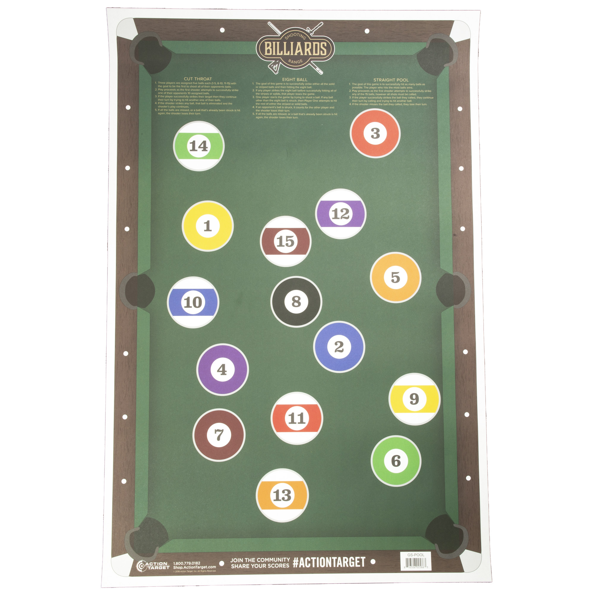Action Target Action Tgt Billiards 100PK Target