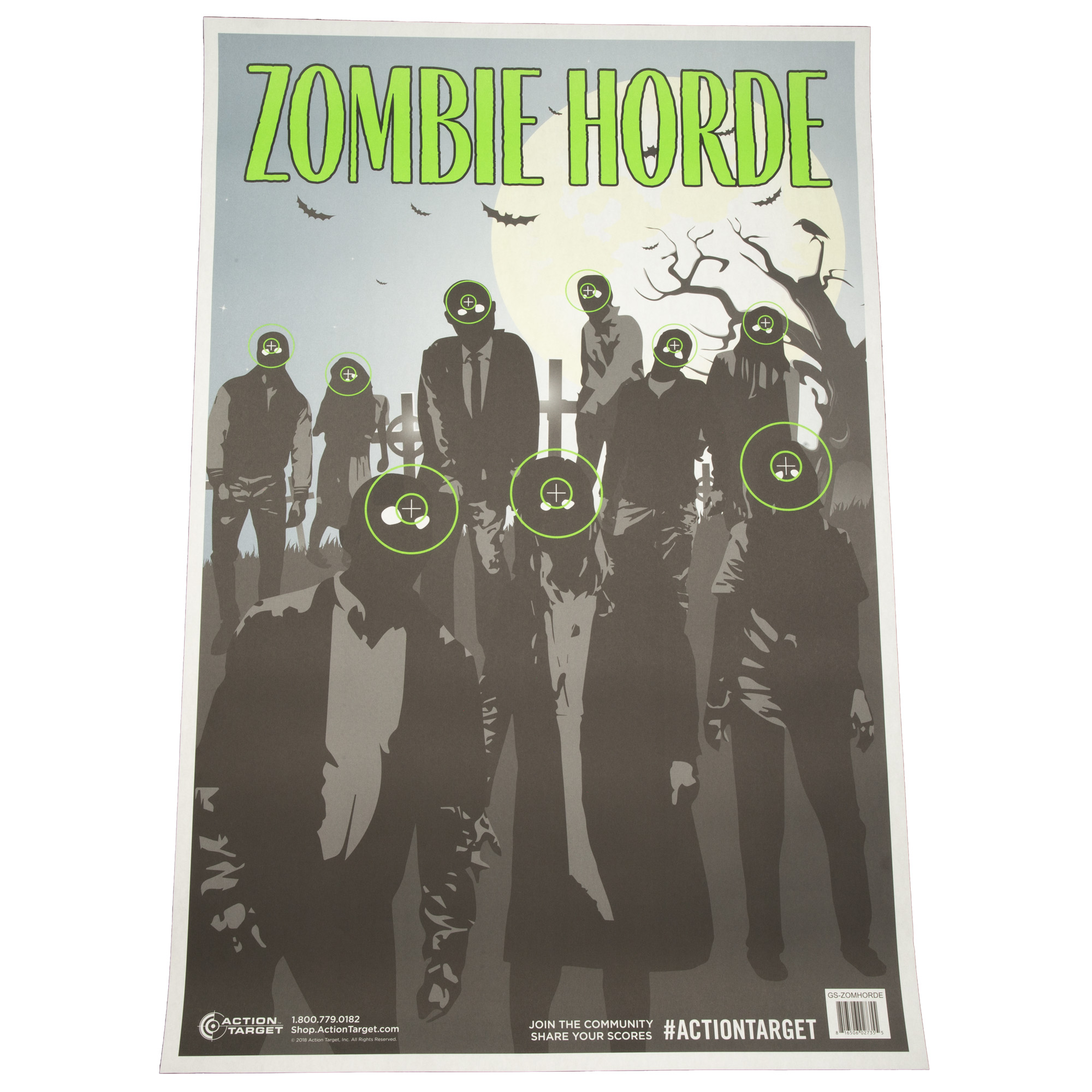 Action Target Action Tgt Zombie Horde Green 100PK Target