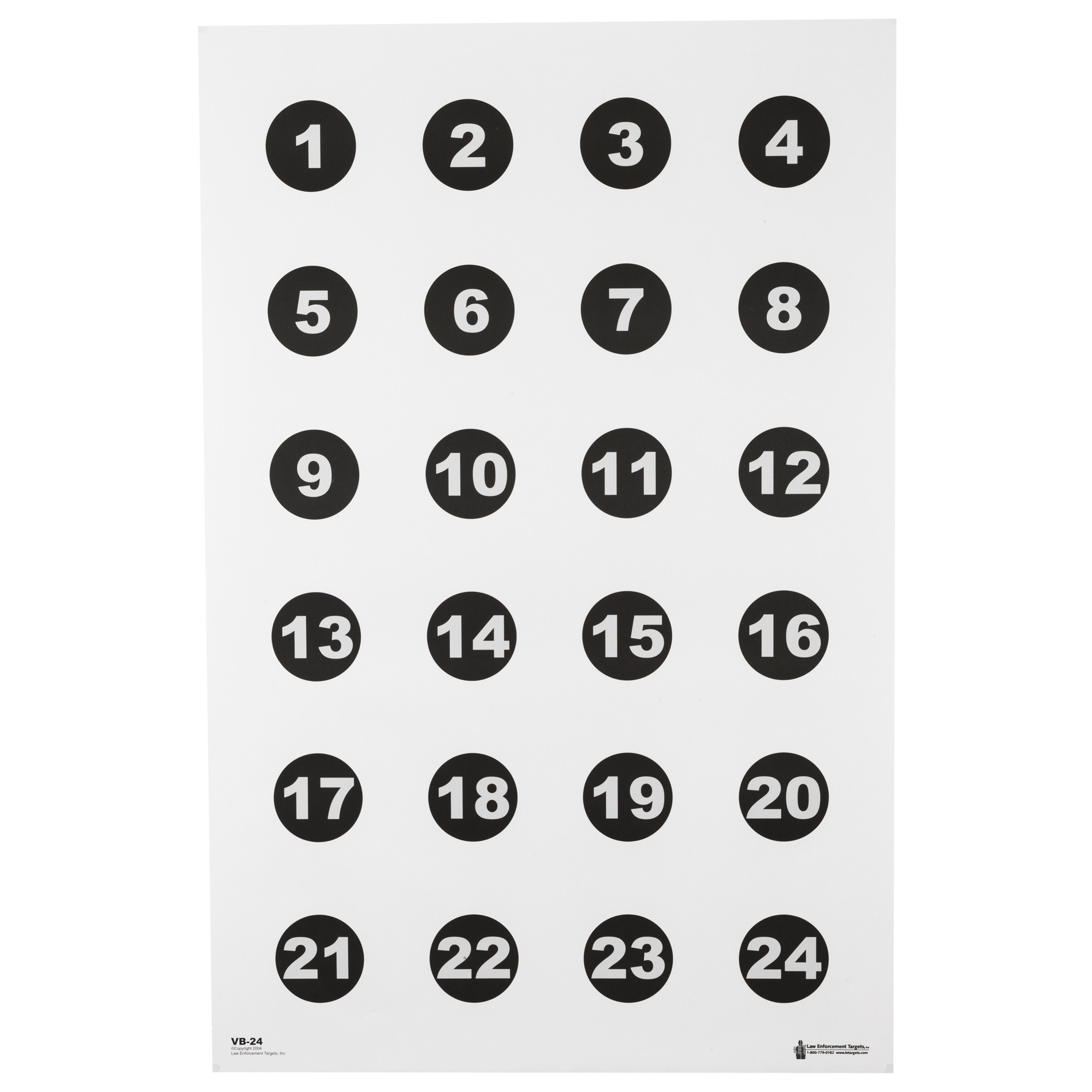 Action Target Action Tgt 24 3" Nmbr Circles 100PK Target