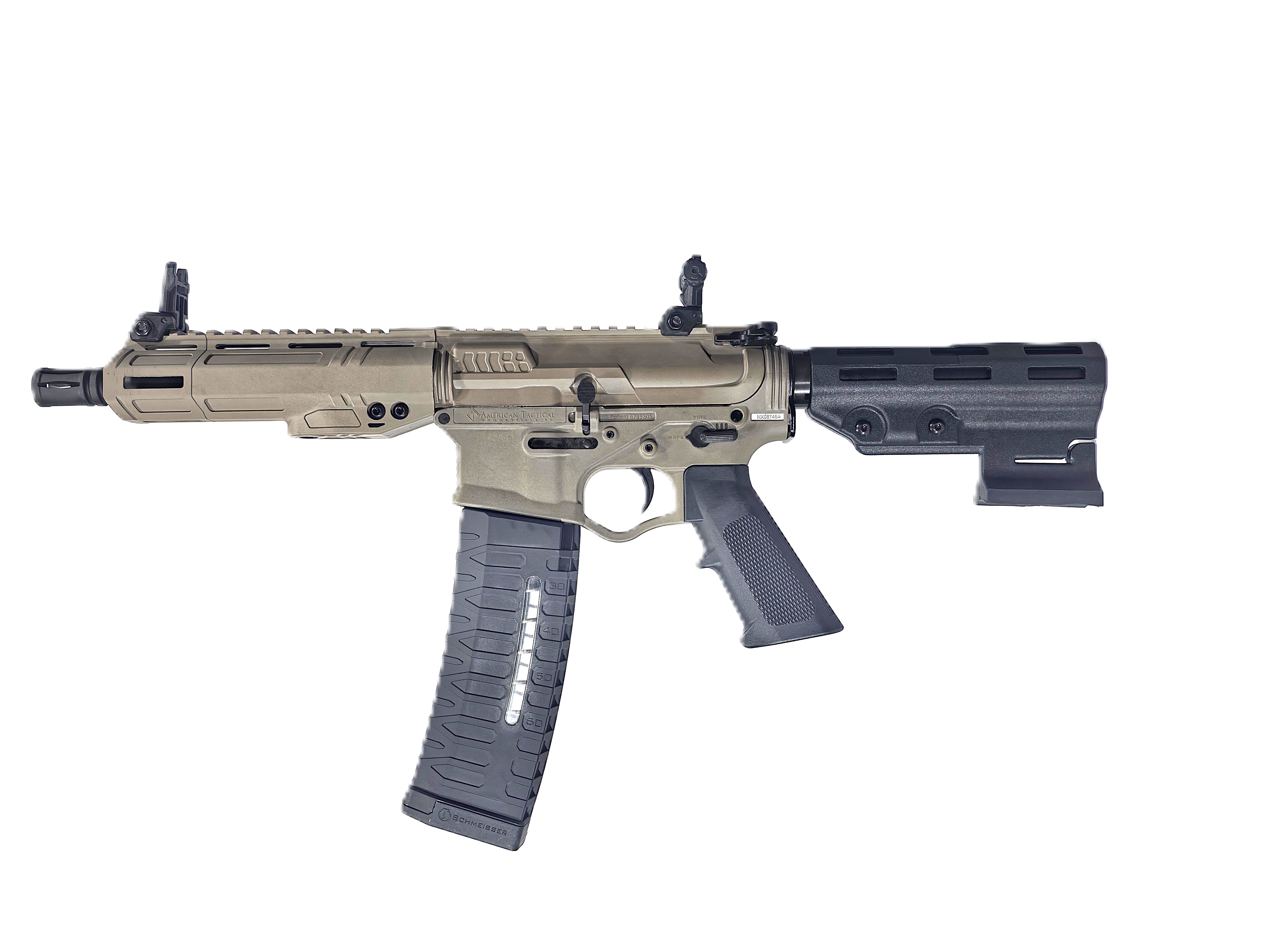 American Tactical Inc-ATI American Alpha Maxx 5.56 FDE 7" 60+1 Semi-Auto Pistol
