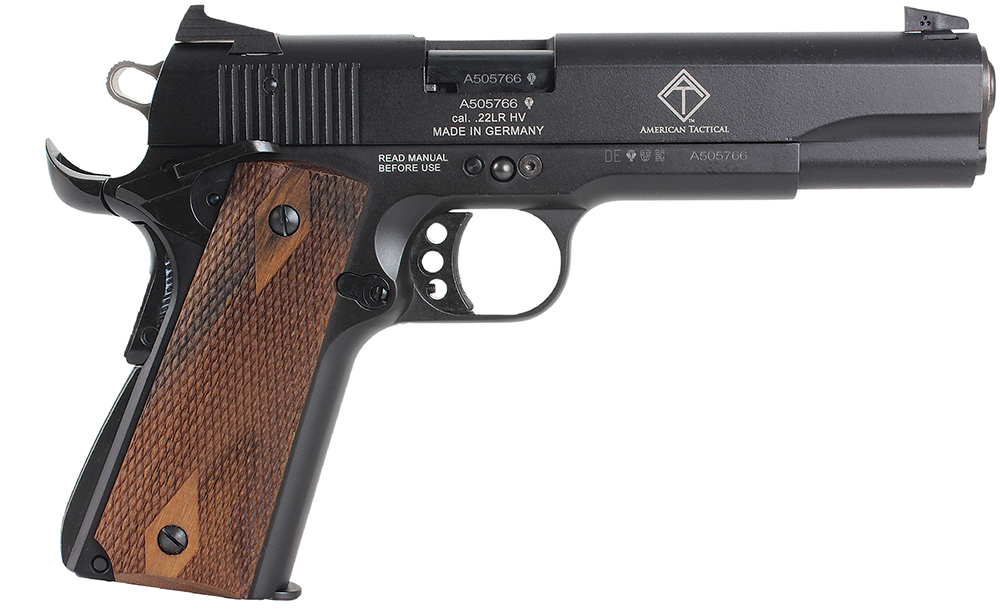 American Tactical Inc-ATI ATI GSG M1911 Handgun .22 LR 10rd Magazine 5" Barrel Wood Grip CA Compliant