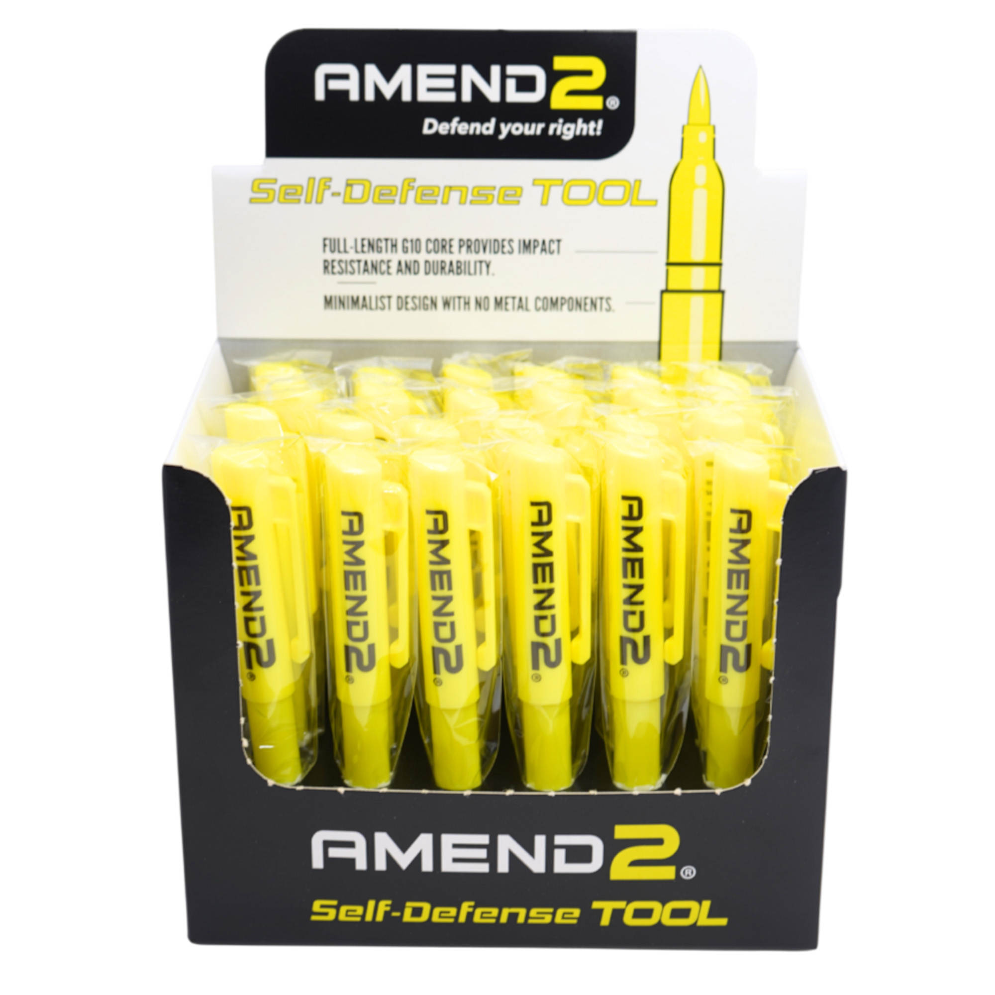 Amend2 G10 Self-Defense Pen Ylw Disp