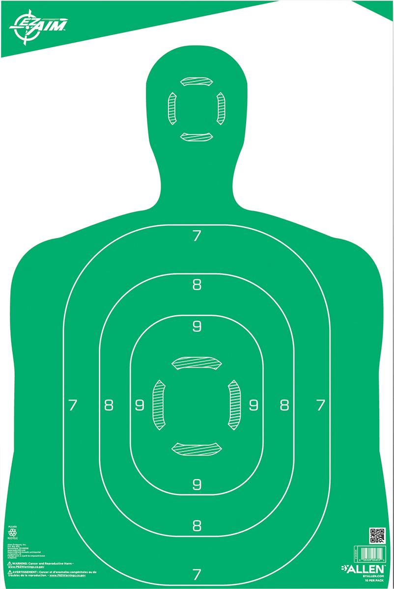 The Allen Company Inc. Allen EZ AIM Silhouette 12x18 Target Green- 10/ct