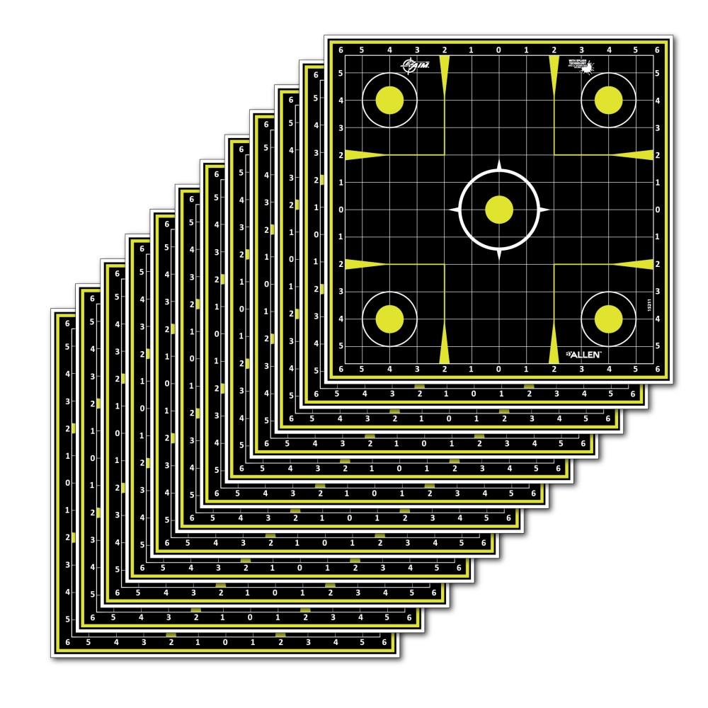 Allen EZ Aim Non-Adhesive Splash Target 12.5" Black and Yellow 30 per Pad Allen EZ Aim Non-Adhesive Splash Target 12.5" Black and Yellow 30 per Pad