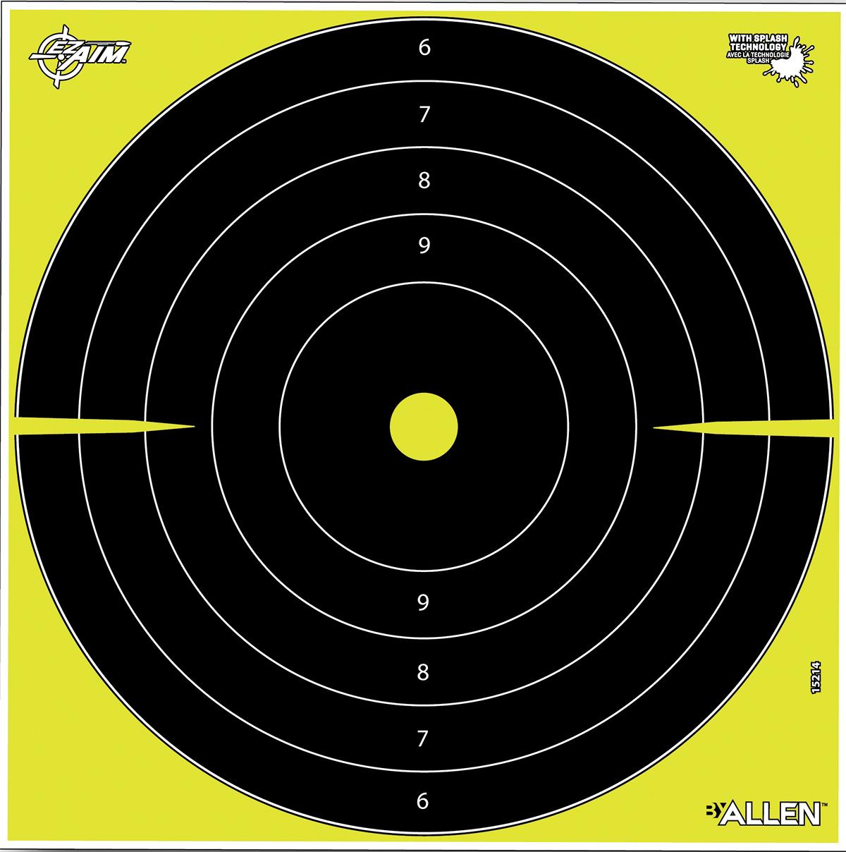 The Allen Company Inc. Allen EZ AIM Non-Adhesive Splash Bullseye 12x12- 12/ct