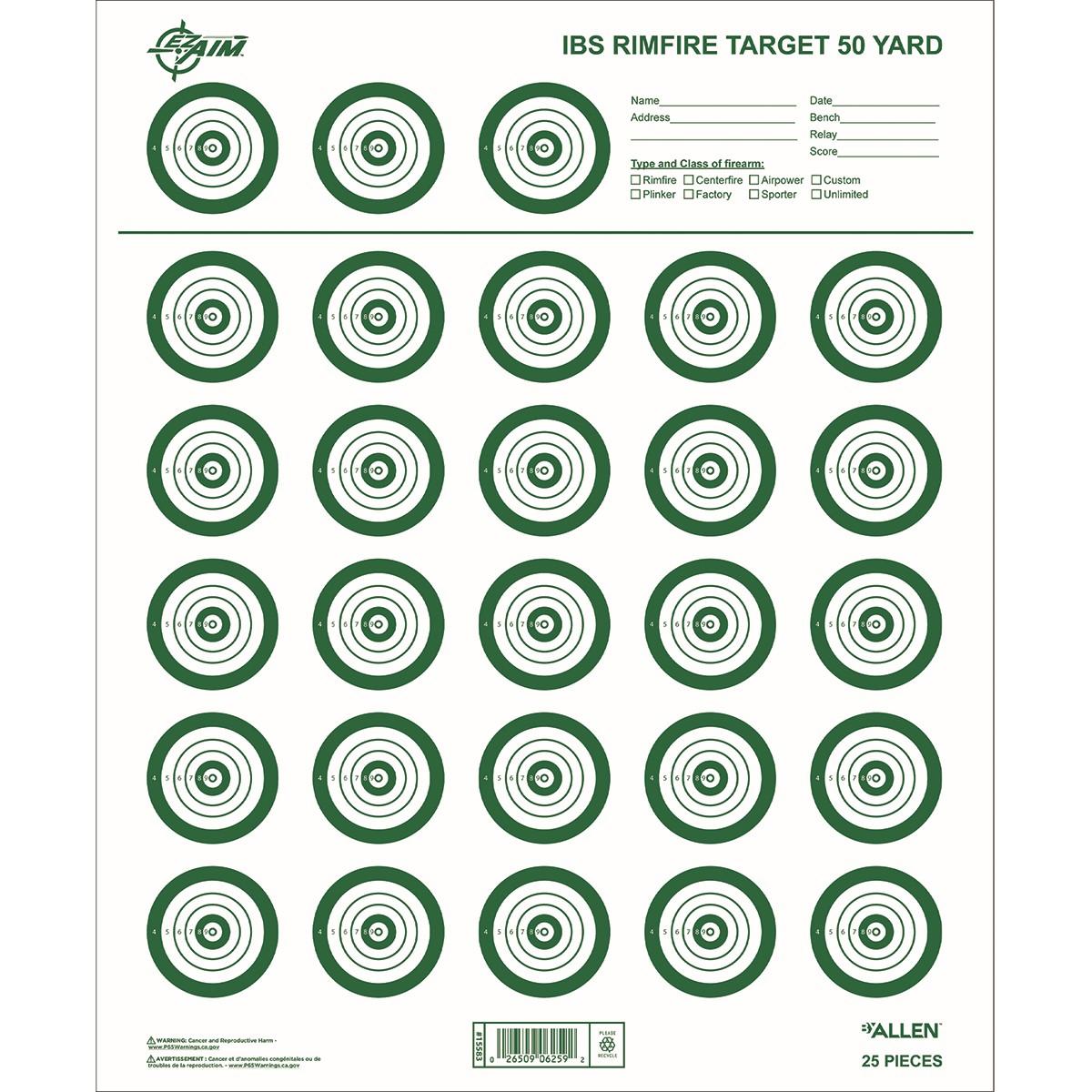 The Allen Company Inc. Allen IBS Rimfire Target 25 Pack