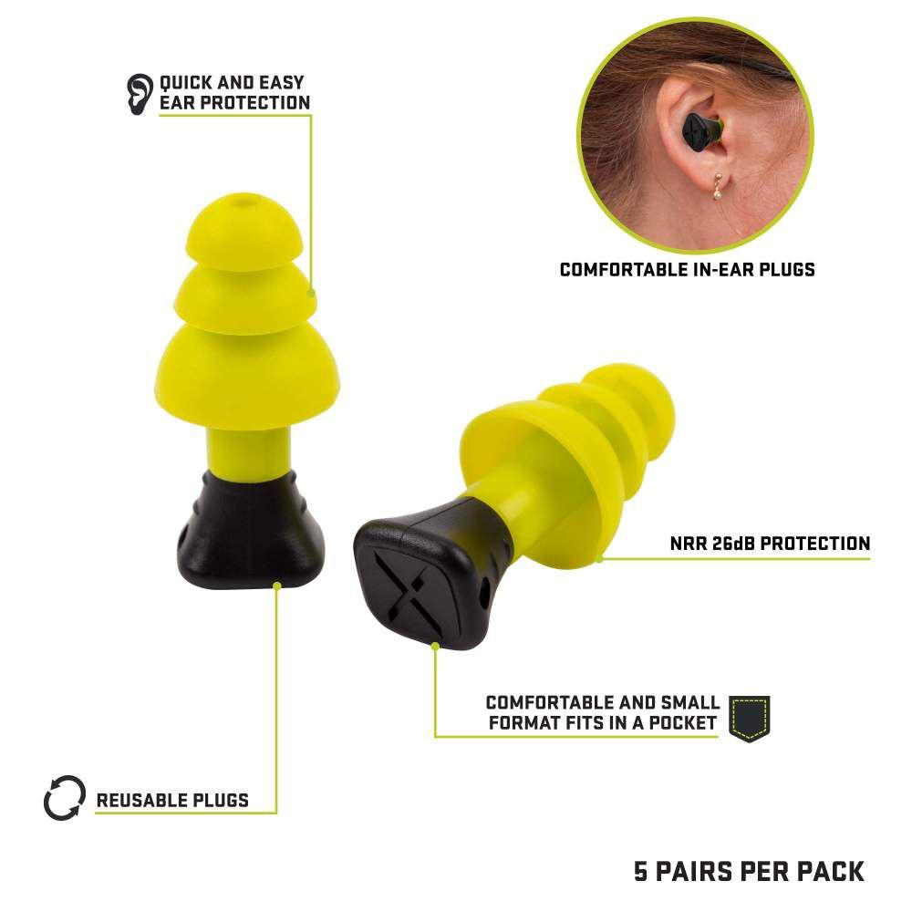 Allen ULTRX Silicone Ear Plugs 26dB Yellow 5 Pairs Allen ULTRX Silicone Ear Plugs 26dB Yellow 5 Pairs