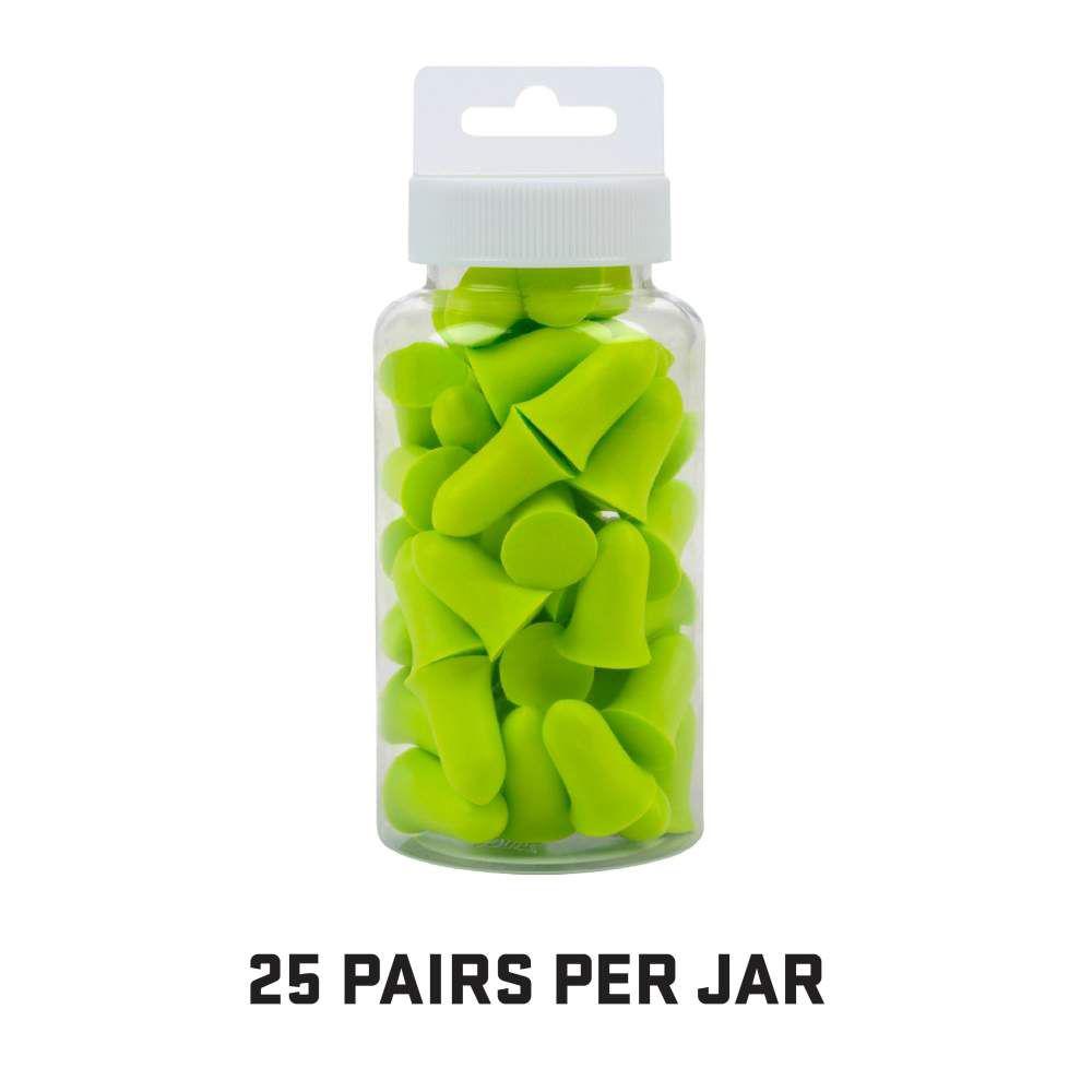 Allen ULTRX Tapered Foam Ear Plugs 32dB Lime 25 Pairs Jar Allen ULTRX Tapered Foam Ear Plugs 32dB Lime 25 Pairs Jar