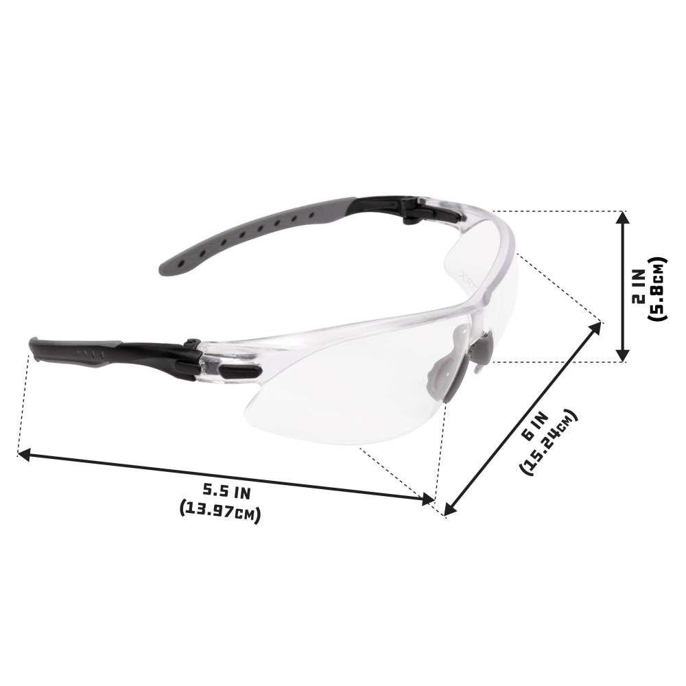 Allen ULTRX Keen Safety Glasses Black with Clear Lenses Allen ULTRX Keen Safety Glasses Black with Clear Lenses