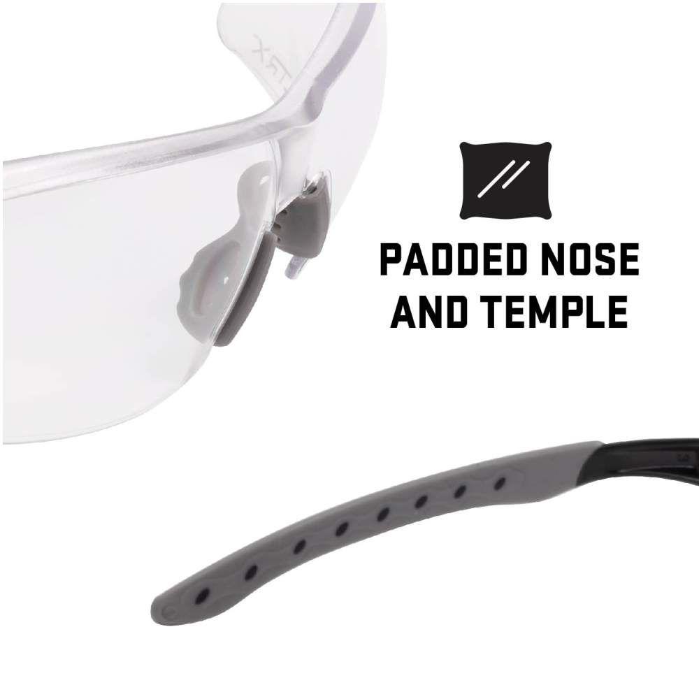 Allen ULTRX Keen Safety Glasses Black with Clear Lenses Allen ULTRX Keen Safety Glasses Black with Clear Lenses