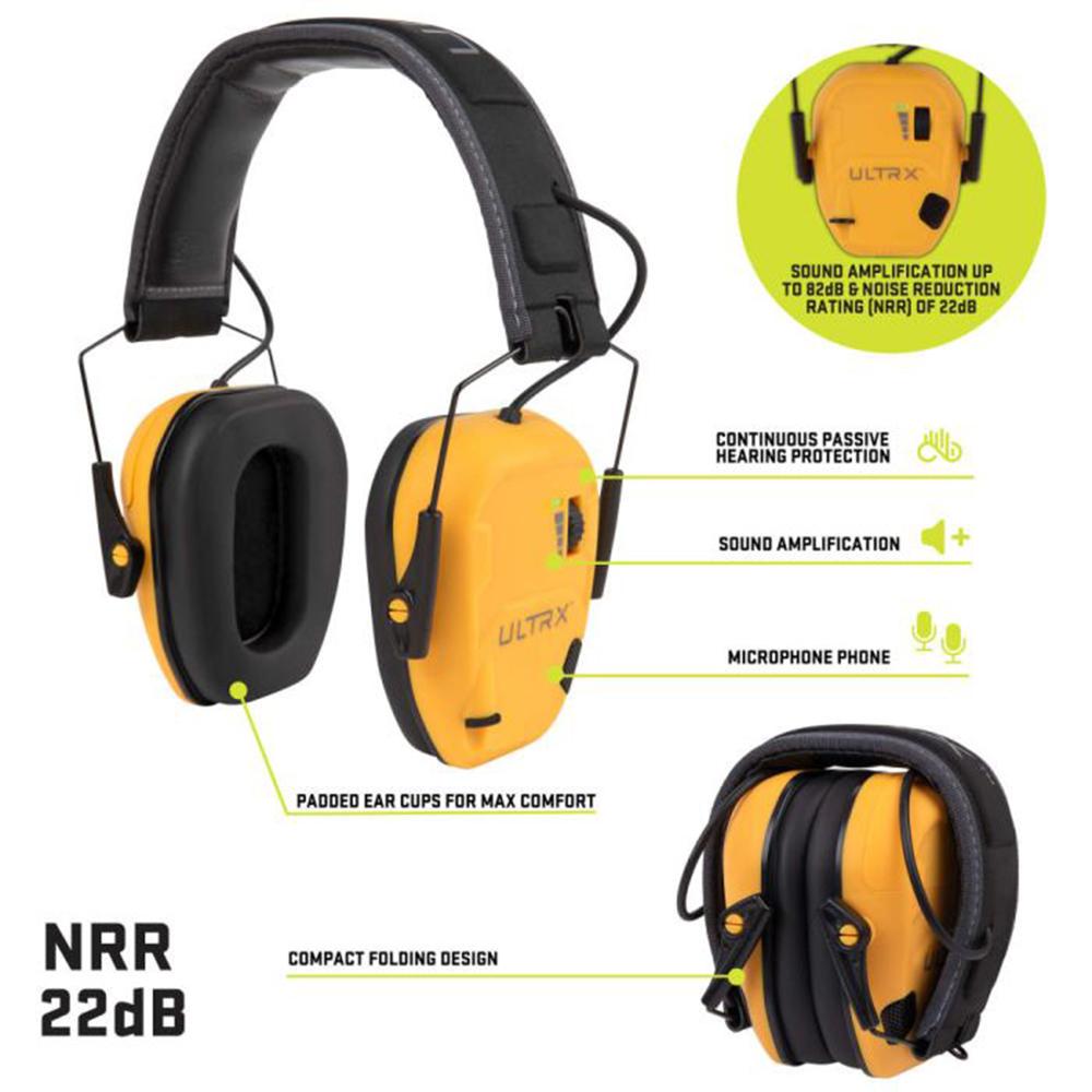 Allen ULTRX Bionic Electronic Ear Muffs 22dB Yellow Allen ULTRX Bionic Electronic Ear Muffs 22dB Yellow