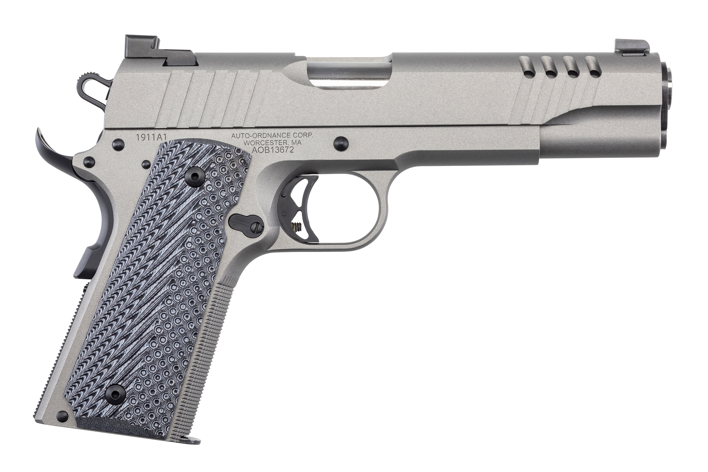 Auto-Ordnance - Thompson Auto Ordinance 1911 G21S Stainless Handgun 45 Auto 7rd Magazine 5" Barrel