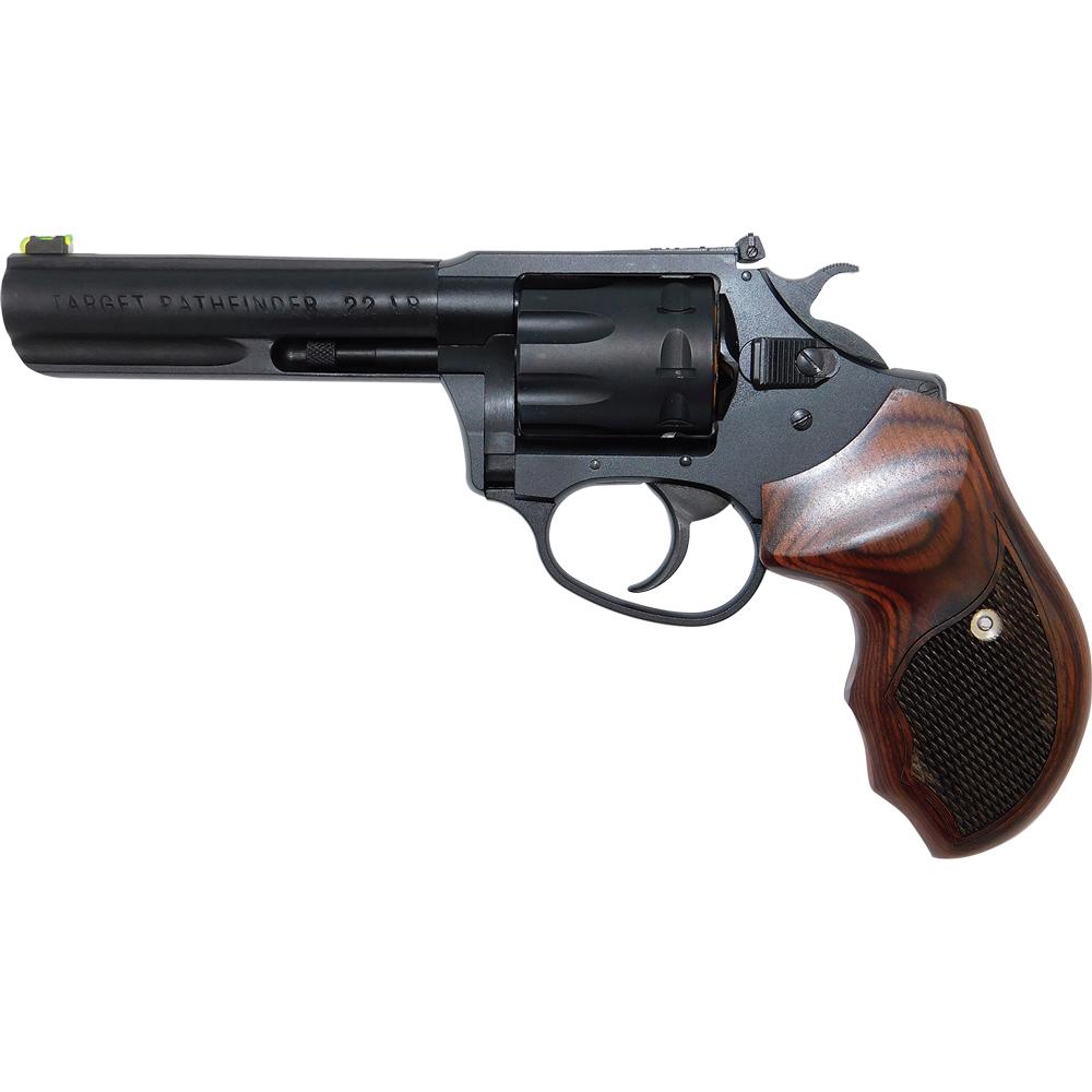 Charter Arms Charter Pathfinder Lite Handgun .22 LR 8rd Capacity 4.2" Barrel Black with Wood Grip