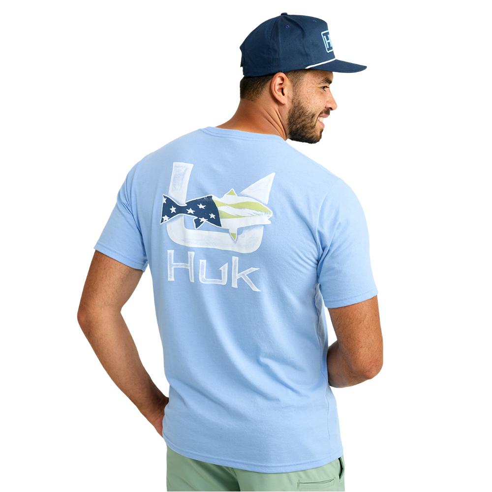 Marolina DBA HUK Huk Fish Flag Short Sleeve Shirt Marolina Blue S
