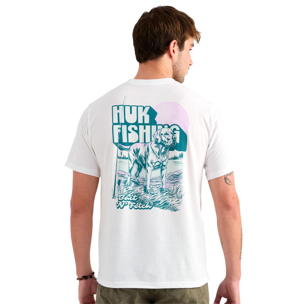 Marolina DBA HUK Huk Bait 'N Fetch Short Sleeve Tee White M