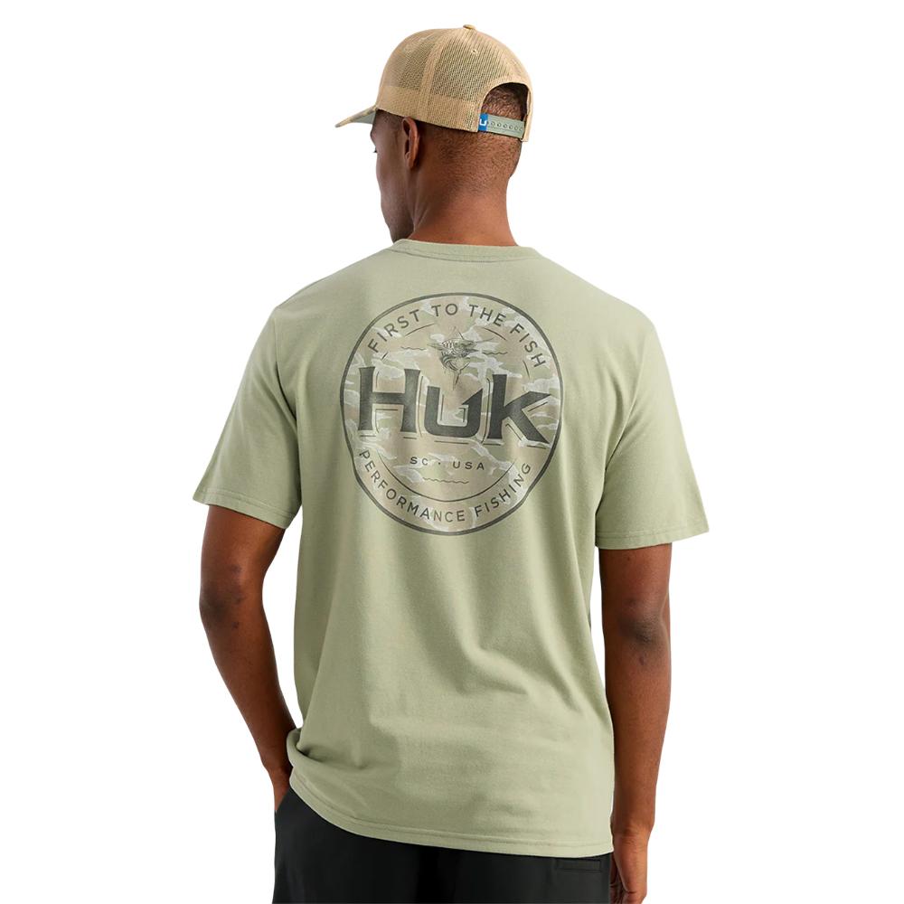 Marolina DBA HUK Huk Marlin Circle Short Sleeve Pocket Shirt Seagrass S