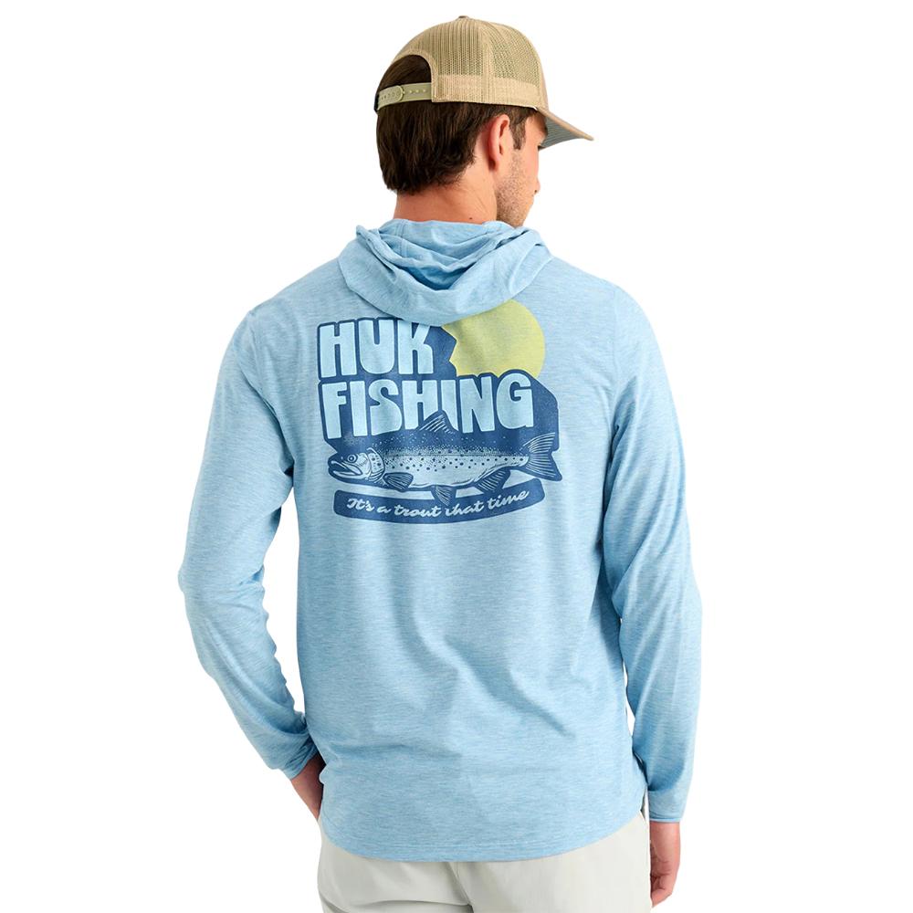 Marolina DBA HUK Huk Drift Long Sleeve Hoodie Shipyard Heather 2XL