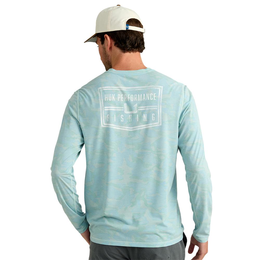 Marolina DBA HUK Huk Drift Performance Long Sleeve Shirt Heron Blue XL
