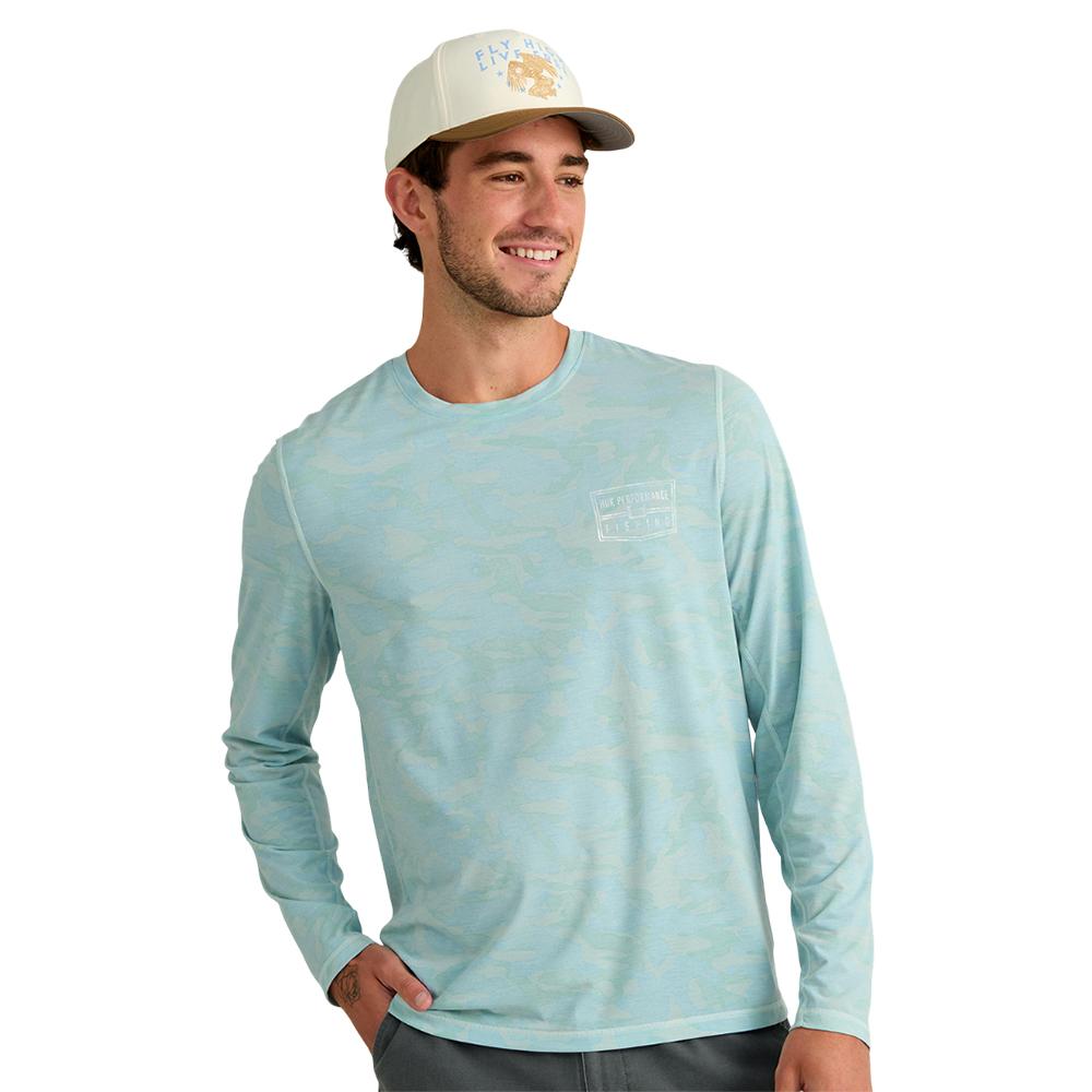 Huk Drift Performance Long Sleeve Shirt Heron Blue 2XL Huk Drift Performance Long Sleeve Shirt Heron Blue 2XL