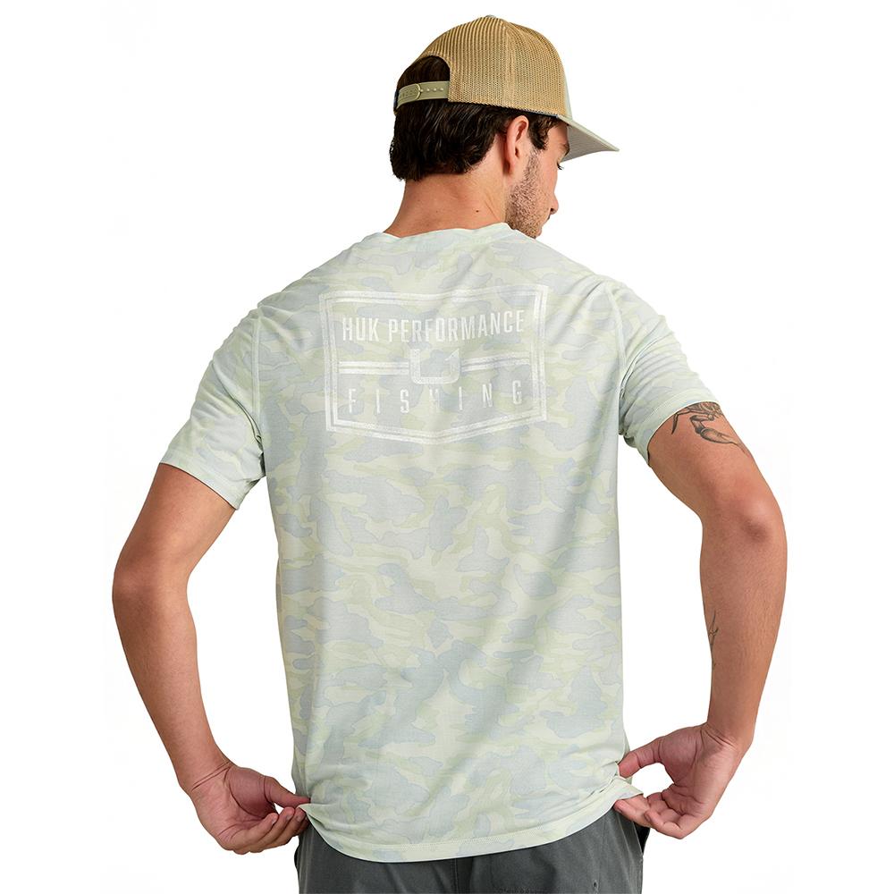 Marolina DBA HUK Huk Drift Performance Short Sleeve Shirt Pale Algae Camo M