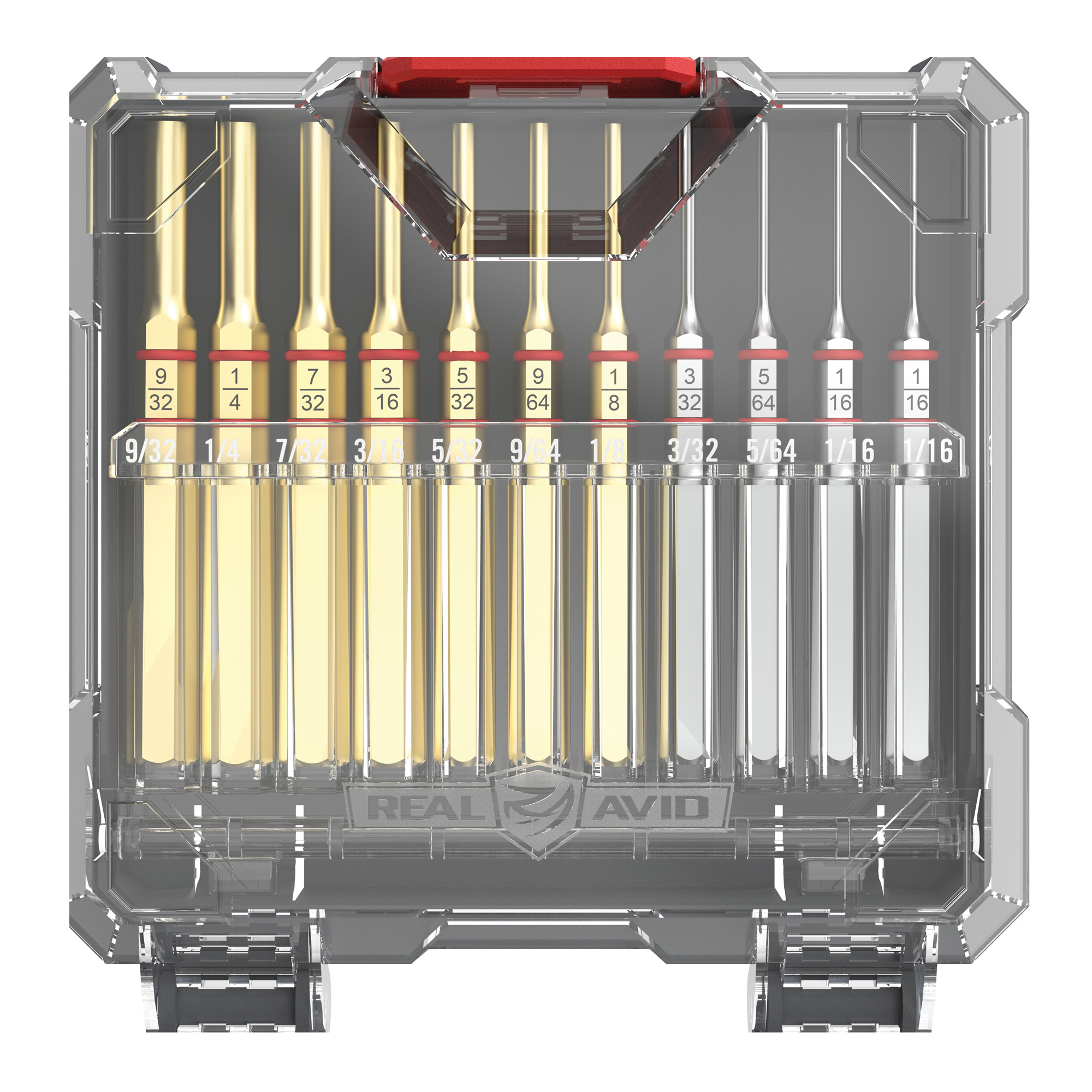 Real Avid Real Accu-Punch 11-Piece Standard Brass & Steel Pin Punch Set