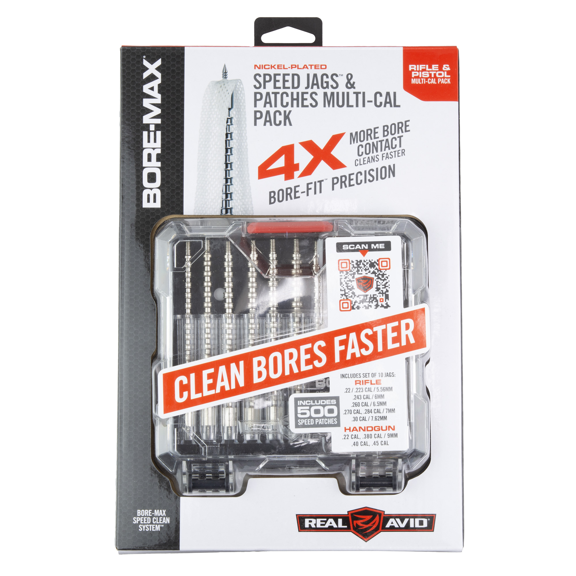 Real Avid Real Bore-Max Speed Jags & Patches Multi-Cal Pack