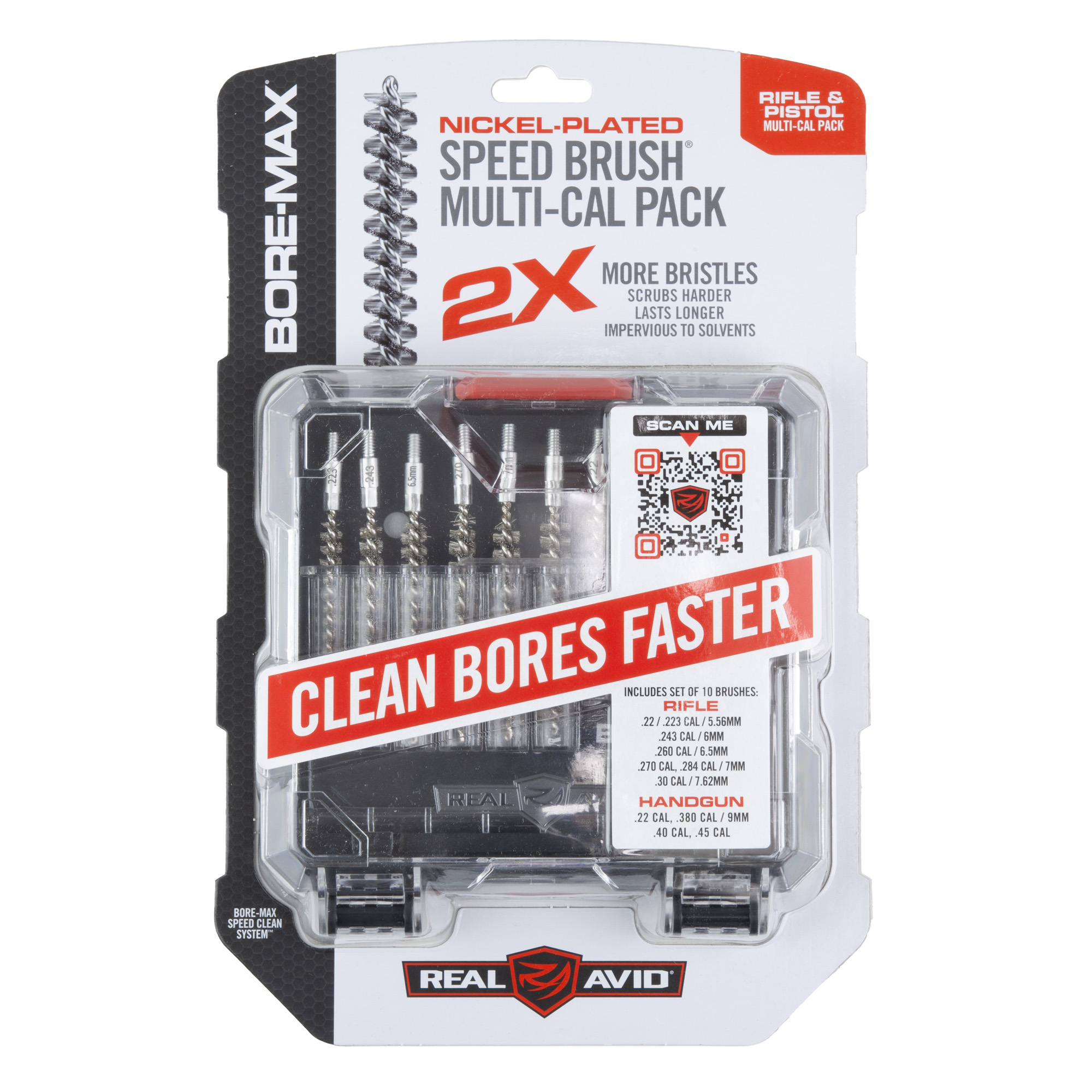 Real Avid Real Bore-Max Speed Brushes Multi-Cal Pack