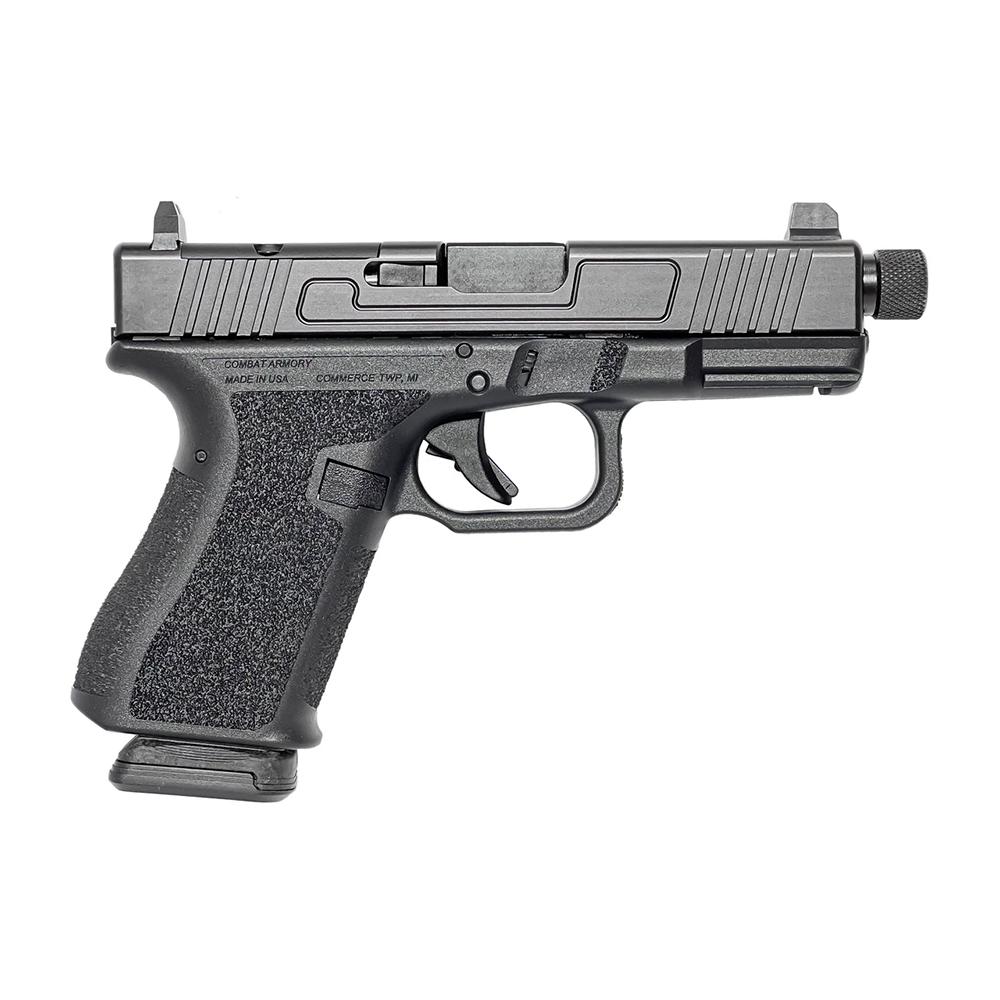 Combat Armory Combat CA19 OR Handgun 9mm Luger 10rd Magazine 4.49" Threaded Barrel Black with
