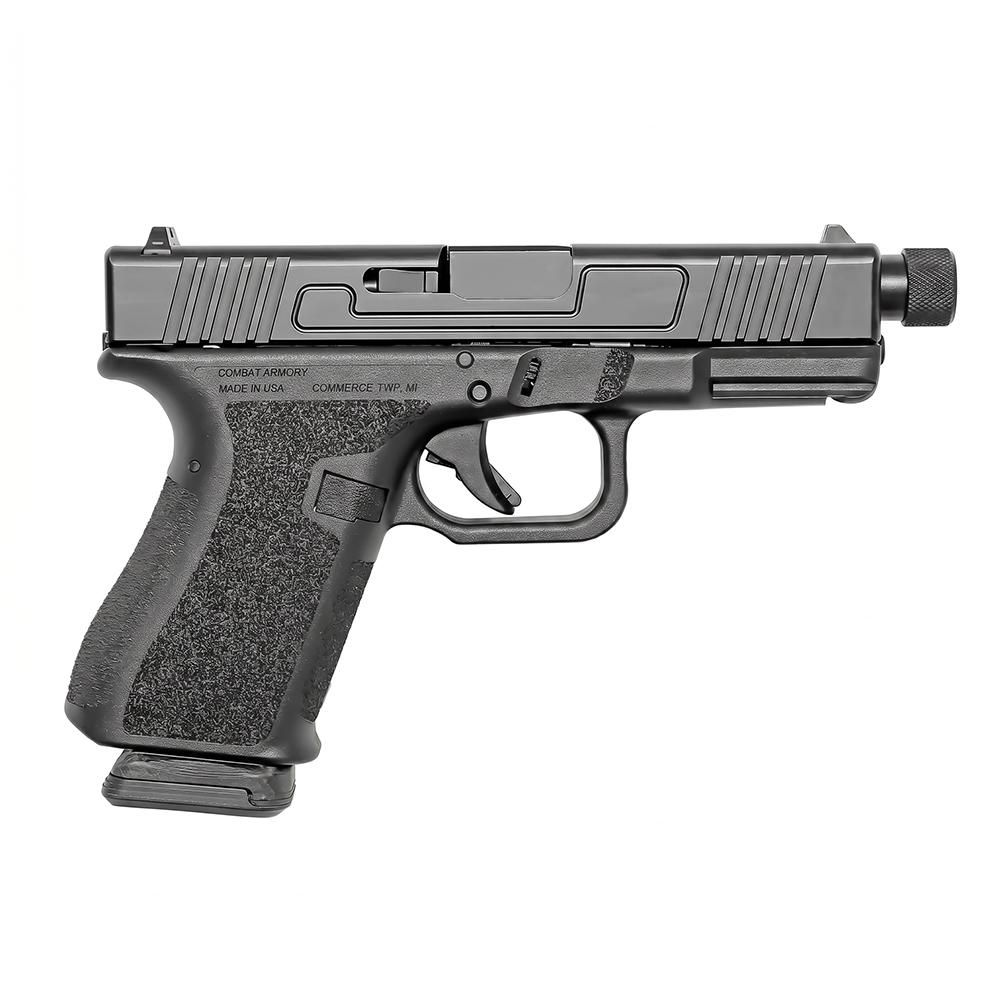 Combat Armory Combat CA19 Handgun 9mm Luger 15rd Magazine 4.49" Threaded Barrel Black with Standard