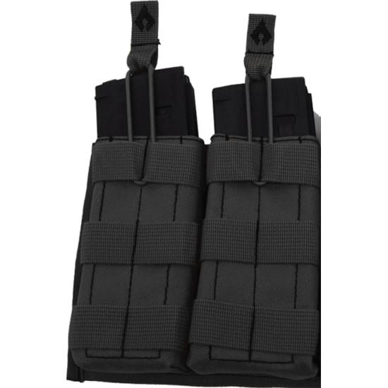 Advance Warrior Solutions LLC Advance Warrior Solutions Open Top Double Magazine Pouch Black