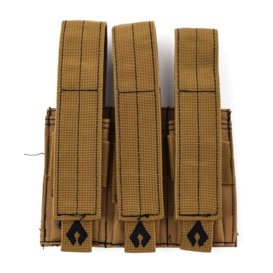 Advance Warrior Solutions LLC Advance Warrior Solutions Pistol Triple Magazine Pouch Tan