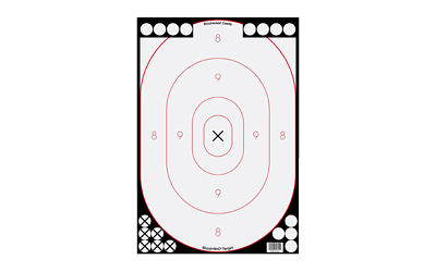 Birchwood Casey Birchwood Shoot-N-C 12" x 18" White/Black Silhouette 5/ct with 90 Pasters