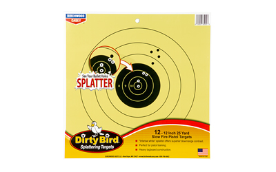 Birchwood Casey Birchwood Dirty Bird 12" 25 Yard Pistol Reactive Target 12/ct