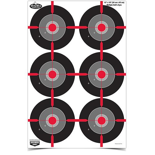 Birchwood Casey Birchwood Dirty Bird 12" x 18" Multiple Bull's-Eye Target 8/ct