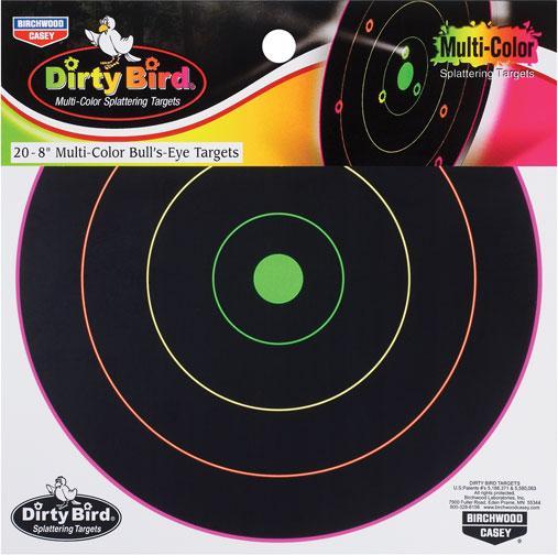 Birchwood Casey Birchwood Dirty Bird Multi-Color Splattering Targets 8" 20/ct