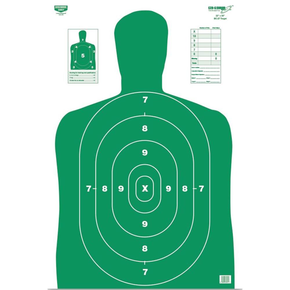 Birchwood Casey Birchwood Eze-Scorer Targets BC27 Green Target 23"x35" 5/ct