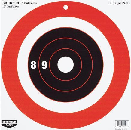 Birchwood Casey Birchwood Rigid Paper DH Bulls-Eye Target 12" 10/ct