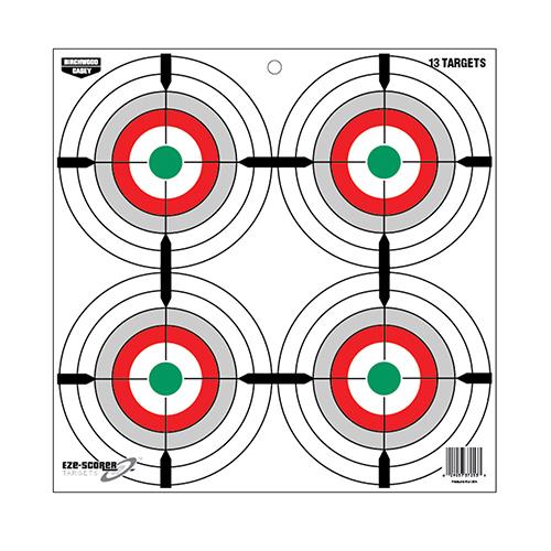 Birchwood Casey Birchwood EZE-Scorer 12" Multiple Bull's-Eye Paper Target 13/ct