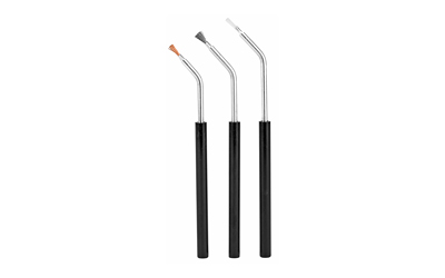Birchwood Casey Birchwood Angled Cleaning Brushes - Bronze Nylon & Stainless Brushes 3-Pack