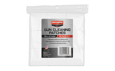 Birchwood Casey Birchwood Patch 2 1/4 inch Square .38 to .45 caliber 500/ct