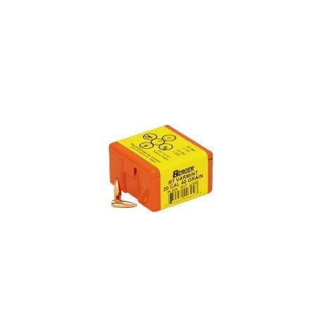 Berger Bullets Berger Match Grade Varmint Bullets .20 cal .204" 40 gr BT Varmint 100/ct