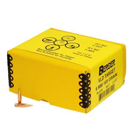 Berger Bullets Berger VLD Target Bullets 6mm .243" 105 gr HPBT 500/ct