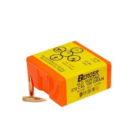 Berger Bullets Berger Match Grade Hunting Bullets .270 cal .277" 150 gr VLD Hunter 100/ct