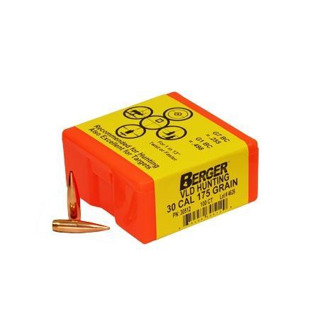 Berger Bullets Berger Match Grade Hunting Bullets .30 cal .308" 175 gr VLD Hunter 100/ct