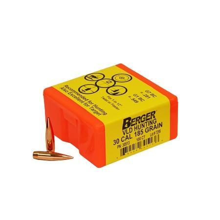 Berger Bullets Berger Match Grade Hunting Bullets .30 cal .308" 185 gr VLD Hunter 100/ct