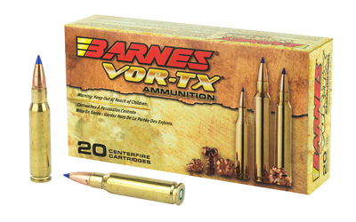 Barnes VOR-TX Rifle Ammunition .308 Win 130 gr TTSX BT 3125 fps 20/ct